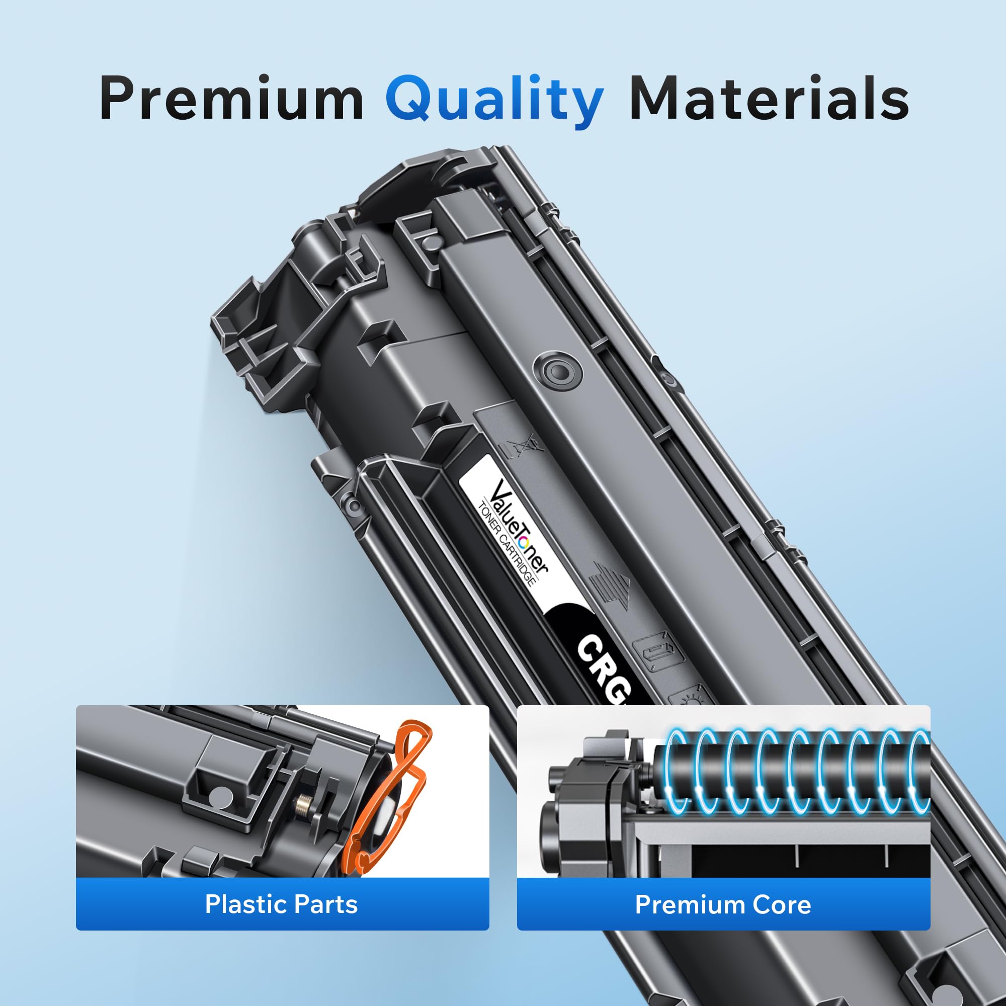 Valuetoner Compatible Black 125 Toner Cartridge Replacement for Canon 125 CRG 125 3484B001AA for ImageClass MF3010 LBP6030w LBP6000 LBP6000B LBP6020 LBP6020B LBP6018 LBP6018W LBP6018L LBP6040 Printer