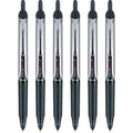 Pilot, Precise V5 RT Refillable & Retractable Rolling Ball Pens, Extra Fine Point 0.5 mm, Black, Pack of 6