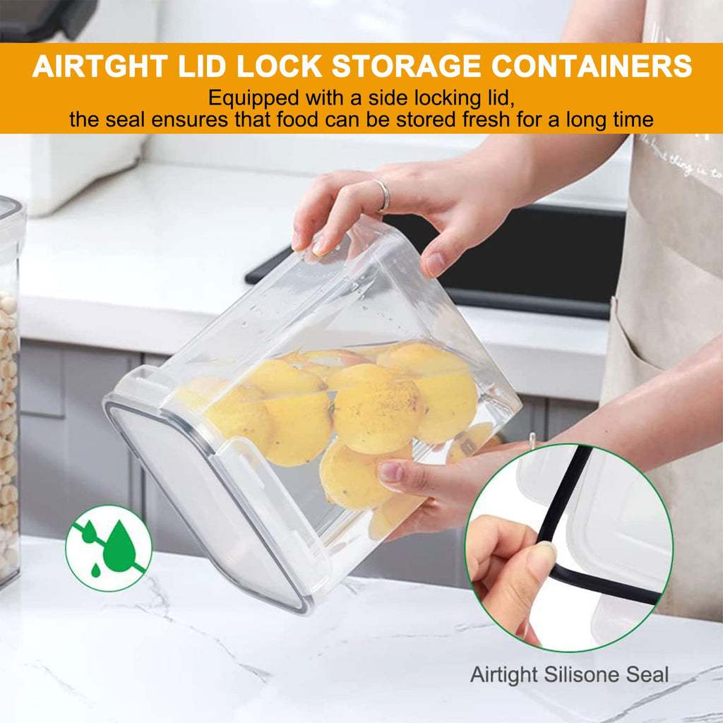 stusgo 8 Pack Airtight Food Storage Containers Set - Cereal Storage Containers for Kitchen Storage & Organisation with Lids & BPA Free Pantry Organiser