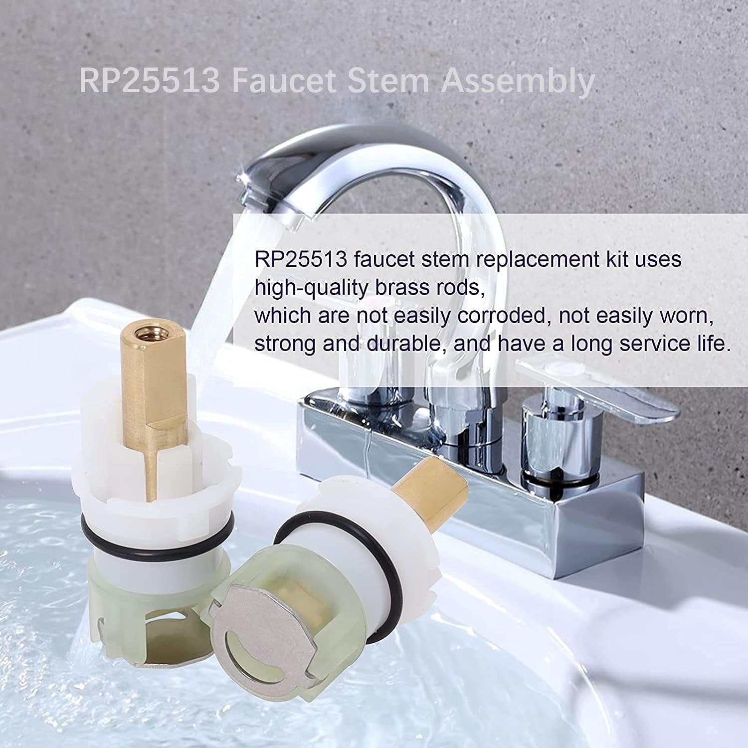 RP25513 Faucet Cartridges for Delta Faucet Replacement Repair Part with RP4993 Seat and Spring (2 Pack)