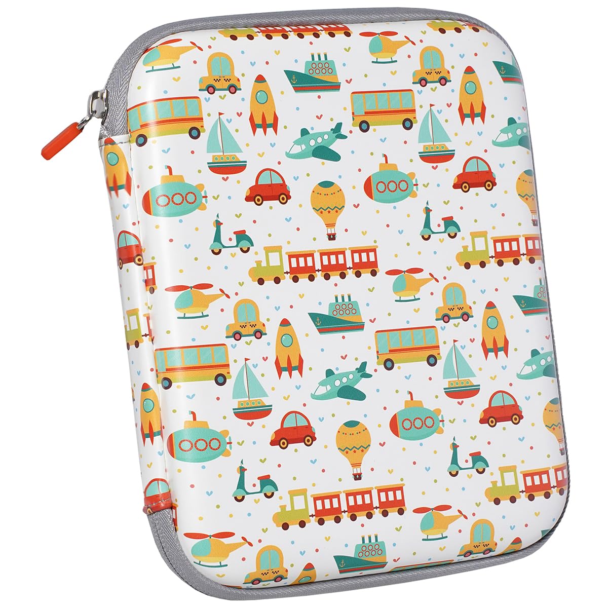 Case Holder for Yoto Cards, Portable 80 Pockets Storage Folder with Zipper Mini Audiobook Cards Sleeves Organizer Jolly Vehicles