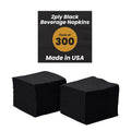 Perfectware 2-Ply Black Beverage Napkins, Pack of 300ct