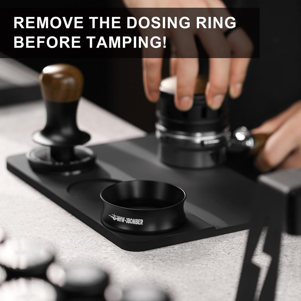 MHW-3BOMBER 58 mm Espresso Dosing Funnel Magnetic Coffee Dosing Ring Portafilter Funnel Barista Tools Compatible with 58 mm Portafilter DR5546B-OS