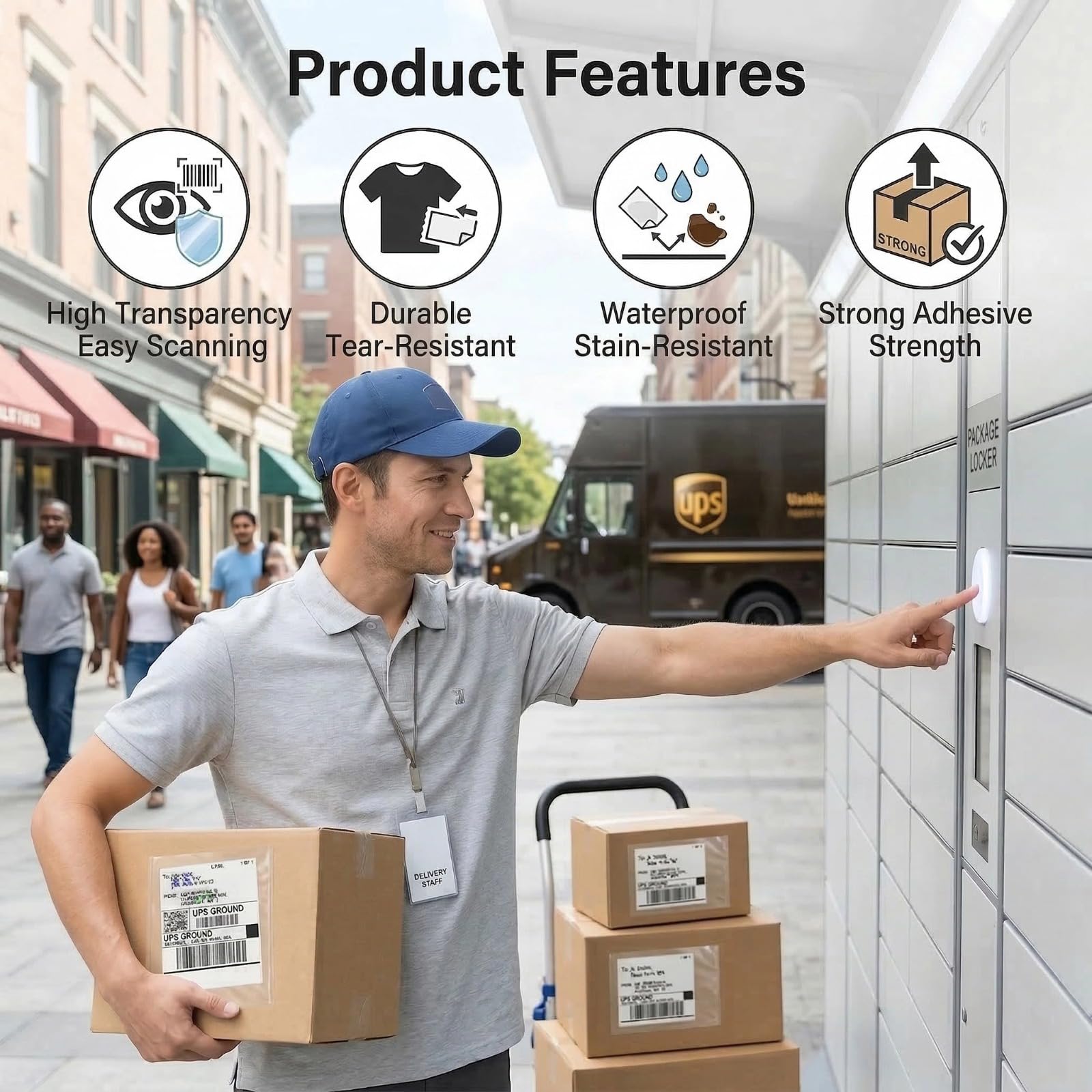 9527 Product 7.5 x 5.5 Clear Adhesive Top Loading Packing List/Shipping Label Envelopes (200 Pack)