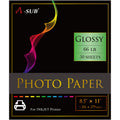 A-SUB Premium Photo Paper High Glossy 8.5x11 Inch 66lb for Inkjet Printers 50 Sheets