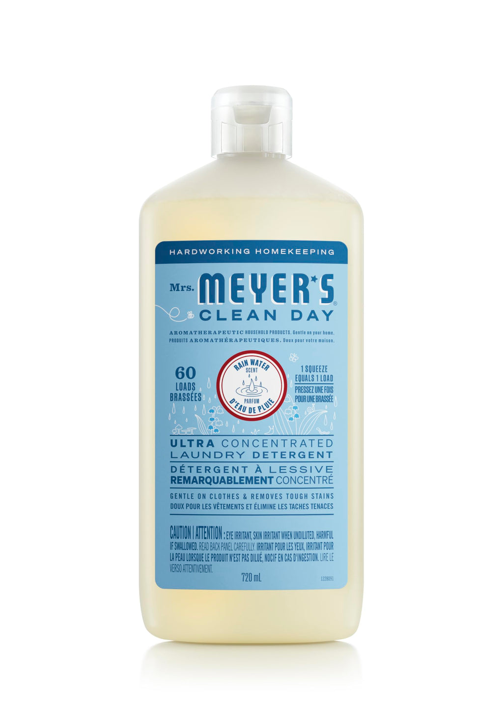 Mrs. Meyer's Clean Day Ultra Concentrated Laundry Detergent, Rain Water Scent, 720mL