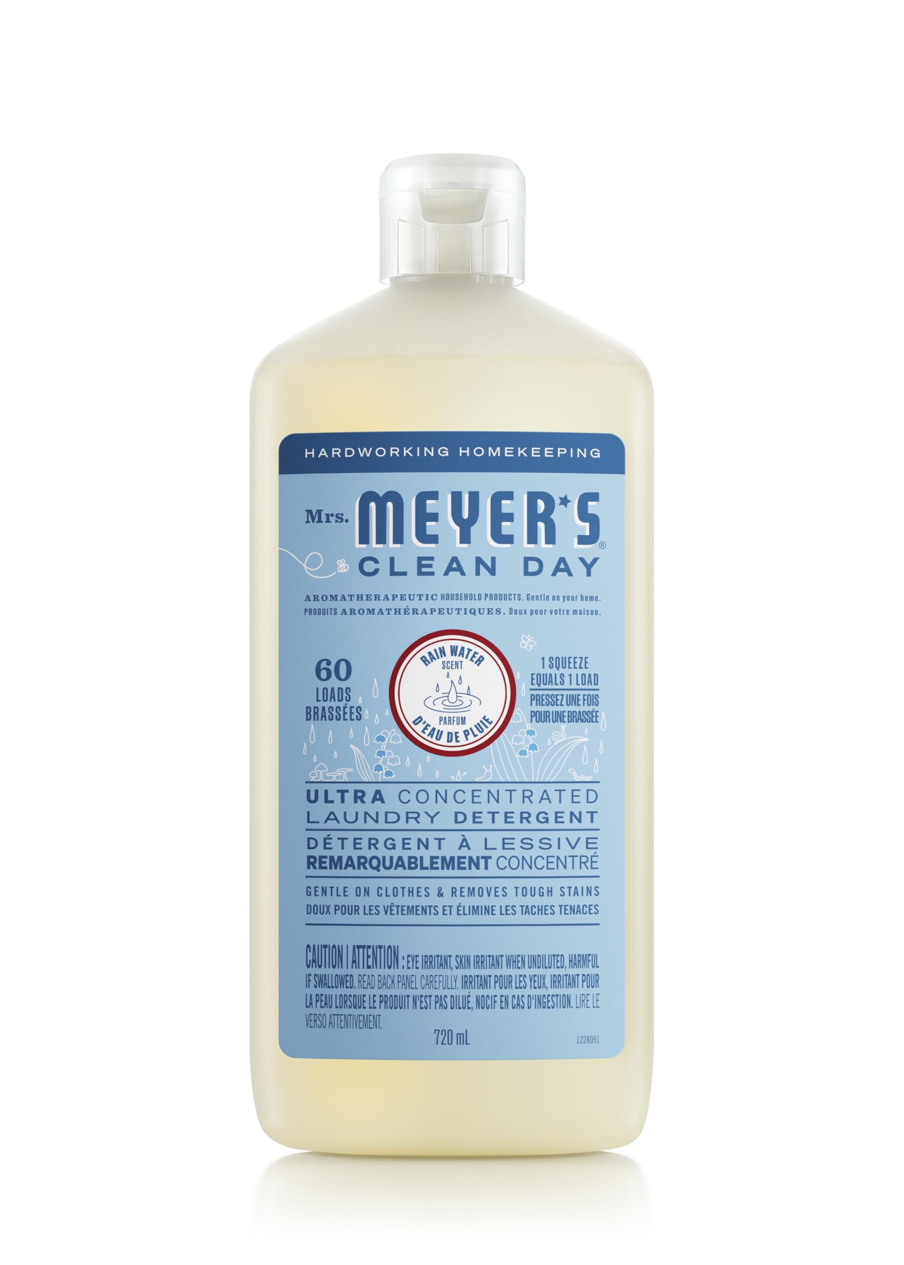 Mrs. Meyer's Clean Day Ultra Concentrated Laundry Detergent, Rain Water Scent, 720mL