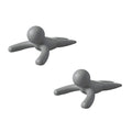 Umbra Buddy Door Stop, Heavy-Duty and Flexible, Soft-Touch Finish, Protects Your Floors, Grey, 2-Pack