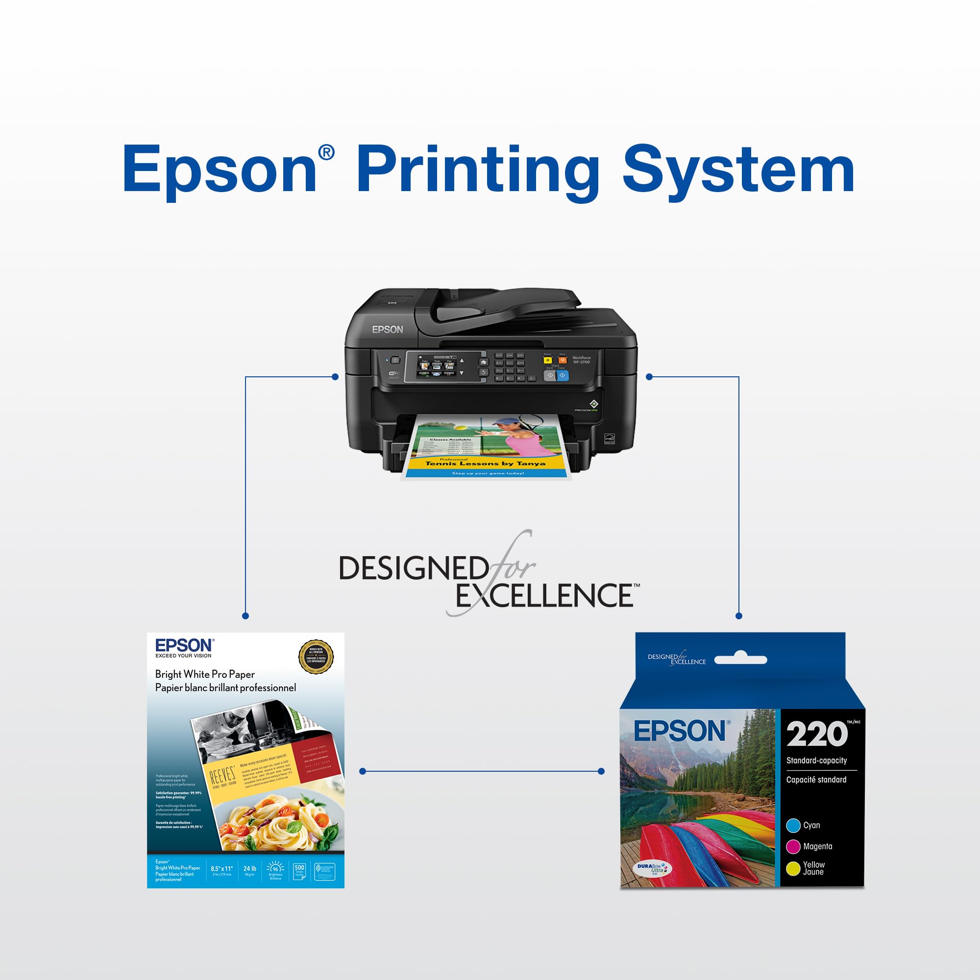 EPSON 220 DURABrite Ultra Ink Standard Capacity Black Dual Cartridge Pack (T220120-D2) Works with WorkForce WF-2630,2650, 2660, 2750, 2760 and Expression XP-320,420, 424