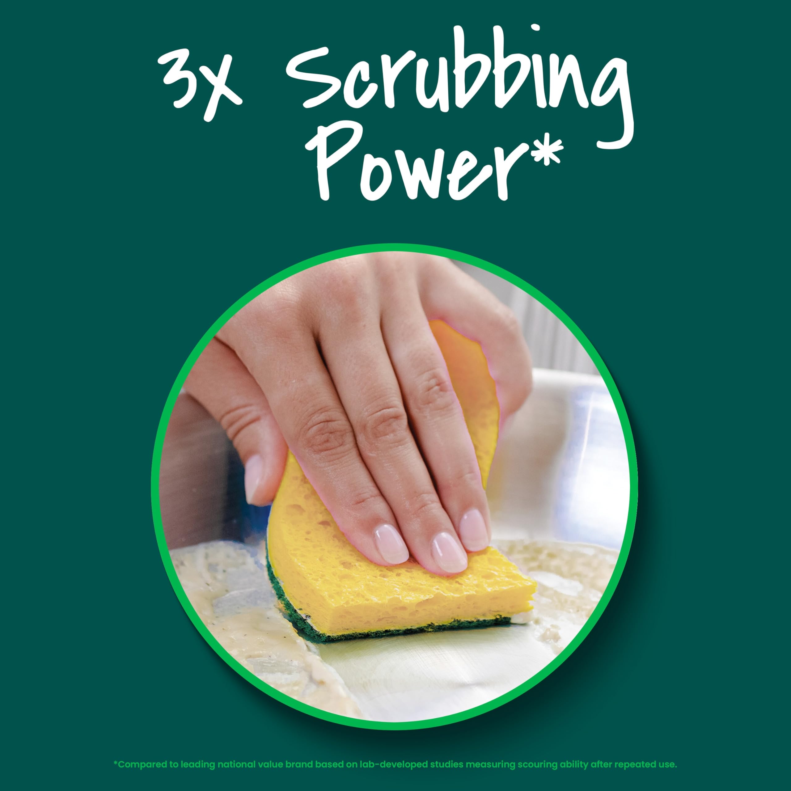 Scotch-Brite Heavy Duty Scrub Sponge, 9-Sponges