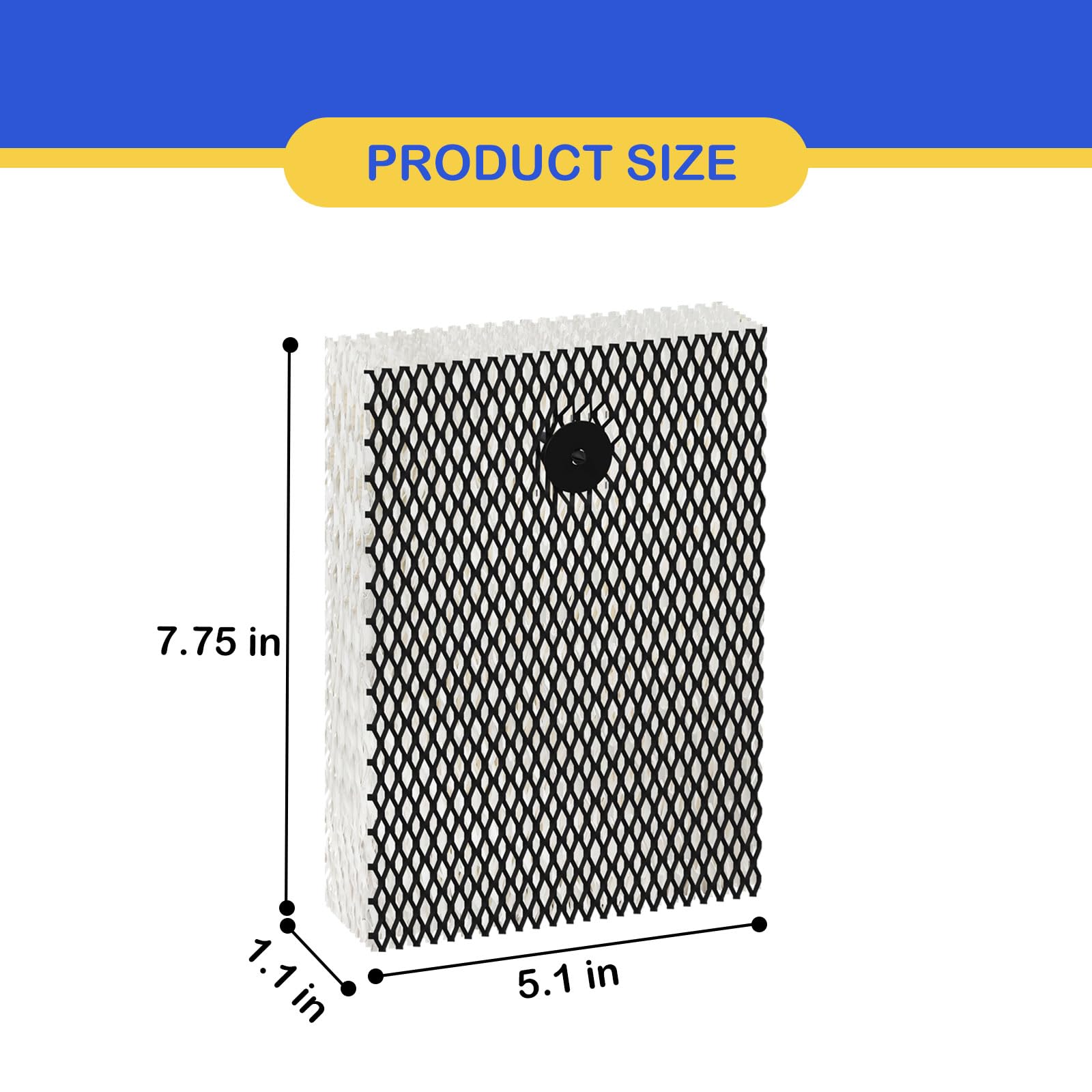 HWF100 Humidifier Wick Filter Replacement Type E, Compatible with Holmes HWF100 HWF100-UC3, Bionaire BWF100, Sunbeam SF235 Series Humidifier 4 Pack