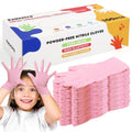 KAHACIYO Kids Nitrile Gloves, Disposable Nitrile Gloves for 4-10 Years - Latex and Powder Free -Kid Size for Cooking, Gardening Crafting, Painting, Cooking, Cleaning(100PCS)