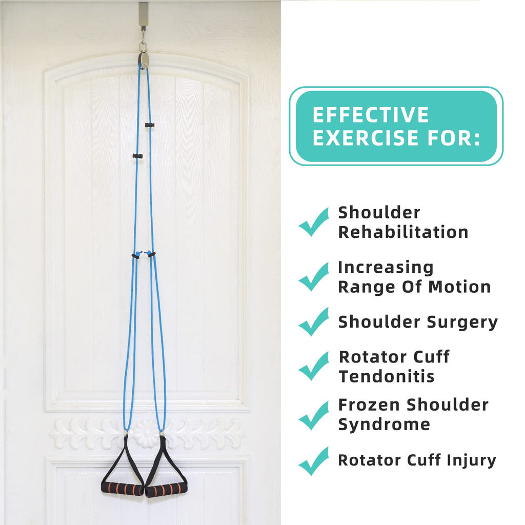 Fanwer Shoulder Pulley - Exercise Pulleys for Shoulder Rehab Over Door & Physical Therapy