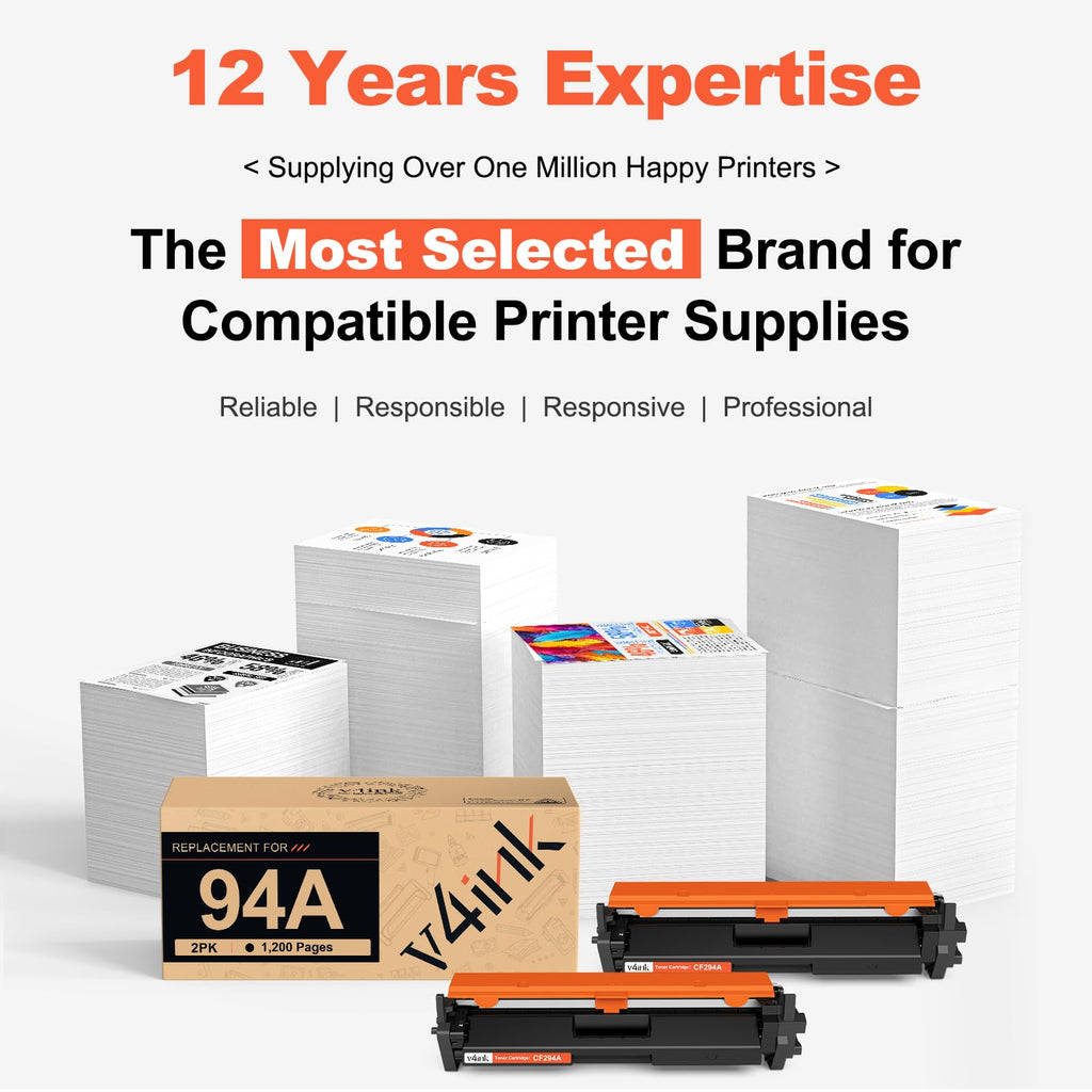 Compatible 94A CF294A Toner Cartridge Replacement for HP CF294A 94A CF294X 94X Toner Black Ink for Pro M118dw HP Pro MFP M148dw M148fdw M149fdw M118 M148 Printer 2 Pack