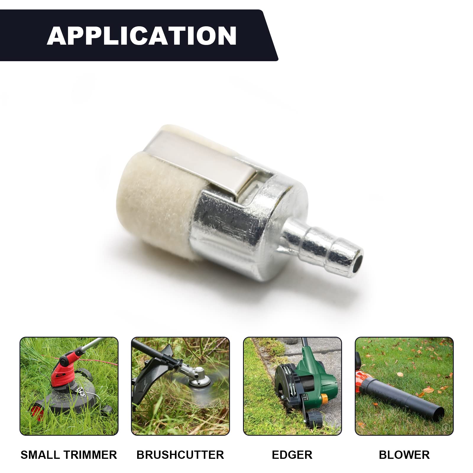 laffoonparts 20 Pcs Fuel Filter Replacement for Walbro 125-527 Compatible with Robin 3112 Replacement for Stihl FC75 FS85 Compatible with Echo 131-205-07320 13120519831 13120530830 String Trimmer