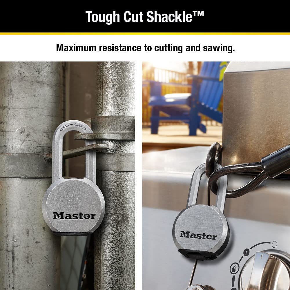 Master Lock Padlock, Magnum Solid Steel Lock, 2-1/2 in. Wide, M930XKADLH