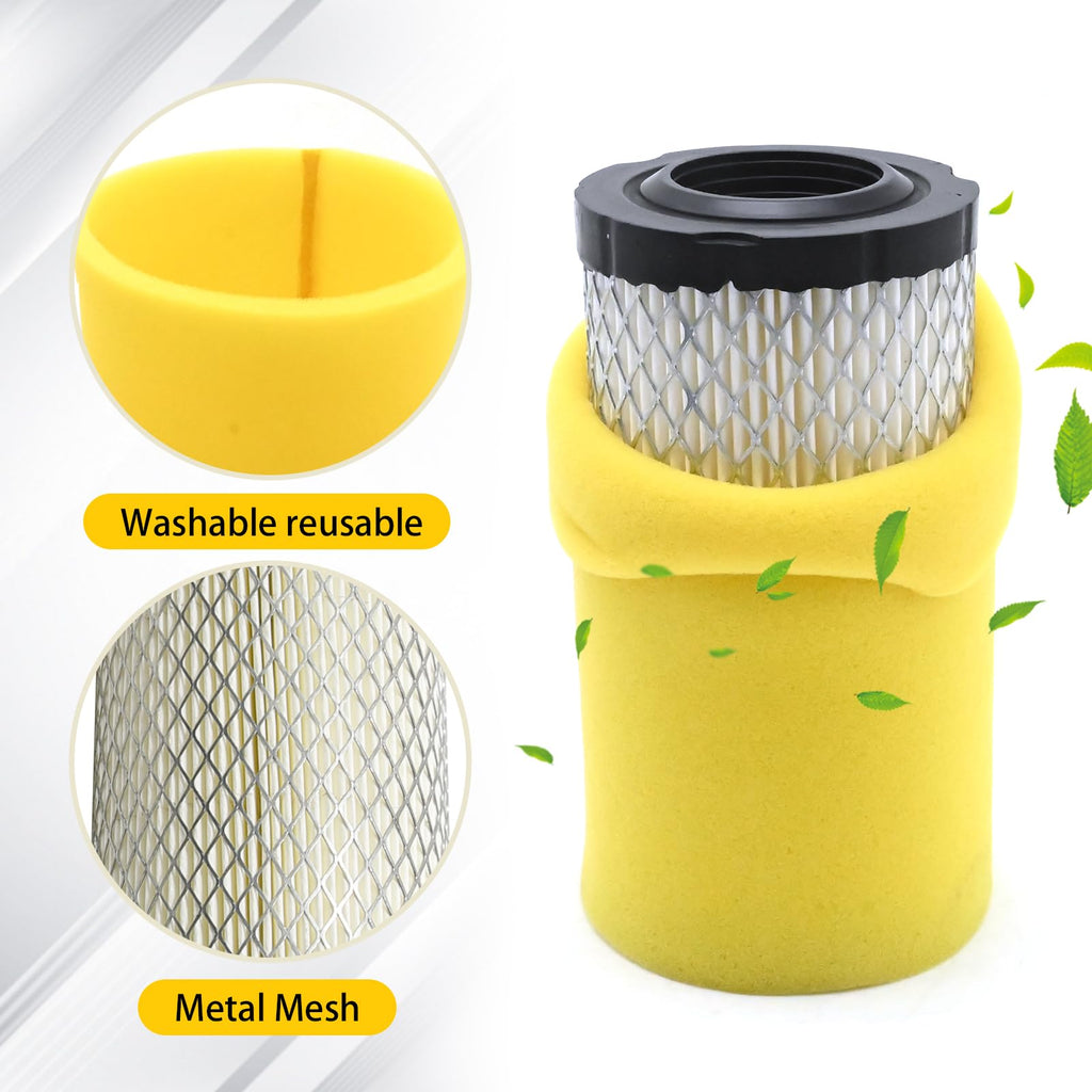 Hoypeyfiy Replaces LA125 Air Filter Tune Up Maintenance Service Kit replacement for John Deere LA115 D100 D110 D120 L100 E110 Lawn Tractor