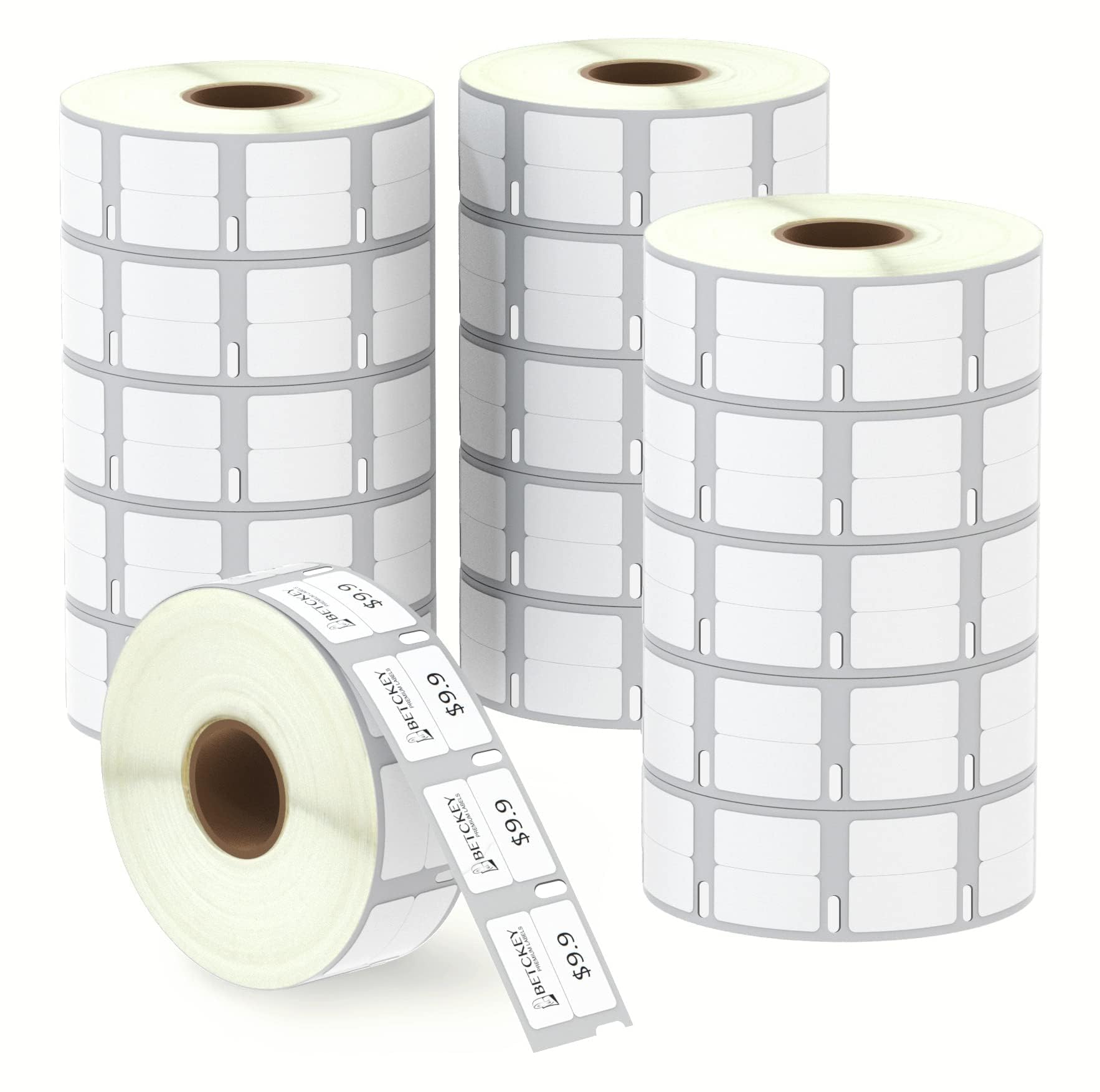 BETCKEY - Compatible DYMO 30333 (1/2" x 1") Extra Small 2-Up Labels - Compatible with DYMO Labelwriter 450, 4XL, NOT FIT 550 & 5XL [16 Rolls/16000 Labels]