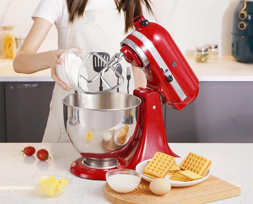 FavorKit Stainless Steel Flat Beater for KitchenAid Tilt-head & 4.5-5 Qt Mixers,Pastry Mixing Paddle Attachment -Dishwasher Safe