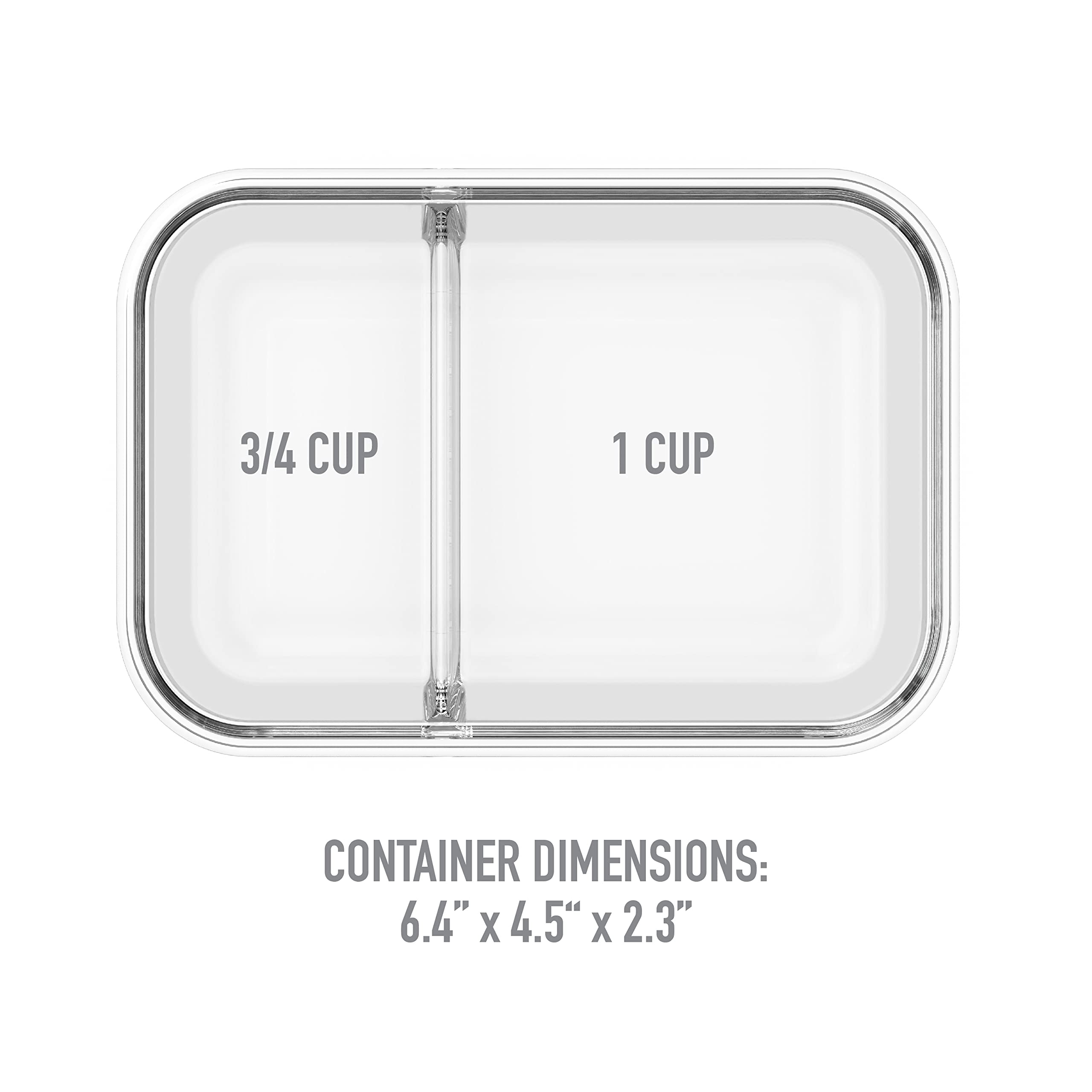 Bentgo® Glass Snack - Leak-Proof Bento-Style Snack Container with Airtight Lid and Divided 2-Compartment Design - 1.75 Cup Capacity for Meal Prepping, and Portion-Controlled Snacking (Purple)