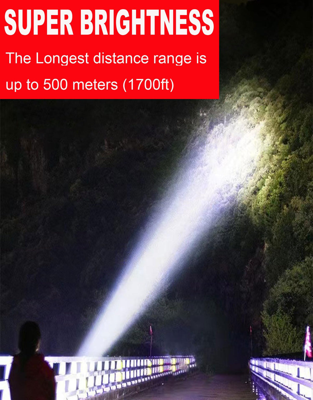 Solar Rechargeable LED Spotlight Searchlights, Super Bright 7000LM Handheld LED Searchlight, Multi-Functional Portable Lamp Camping Lantern Flashlight, 8 Light Modes, IPX4 Waterproof
