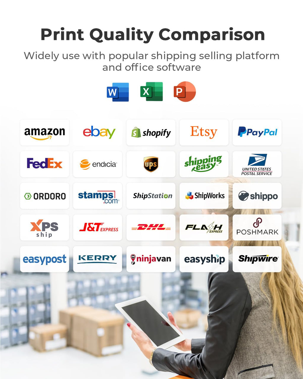 Nelko Genuine 4x6 Direct Thermal Shipping Label 500 Labels/1 Stacks, 4x6 Thermal Labels for Nelko PL70E Shipping Label Printer, Perforated and Strong Adhesive, Commercial Grade
