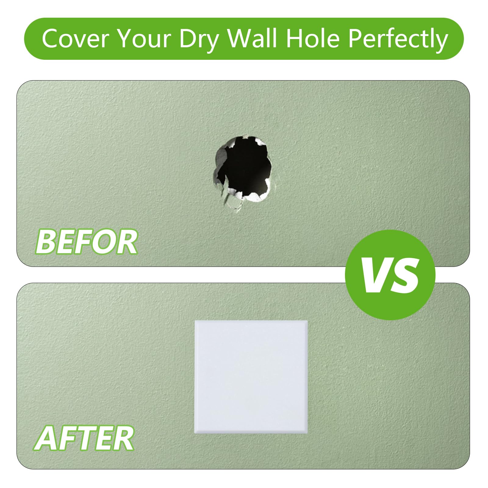 HOME MASTER HARDWARE Self Adhesive Wall Protector Square 4 inch, 10 Pack Door Handle Wall Shield Guard Door Stop, Rigid Vinyl Wall Protection Pad White 10 Pack