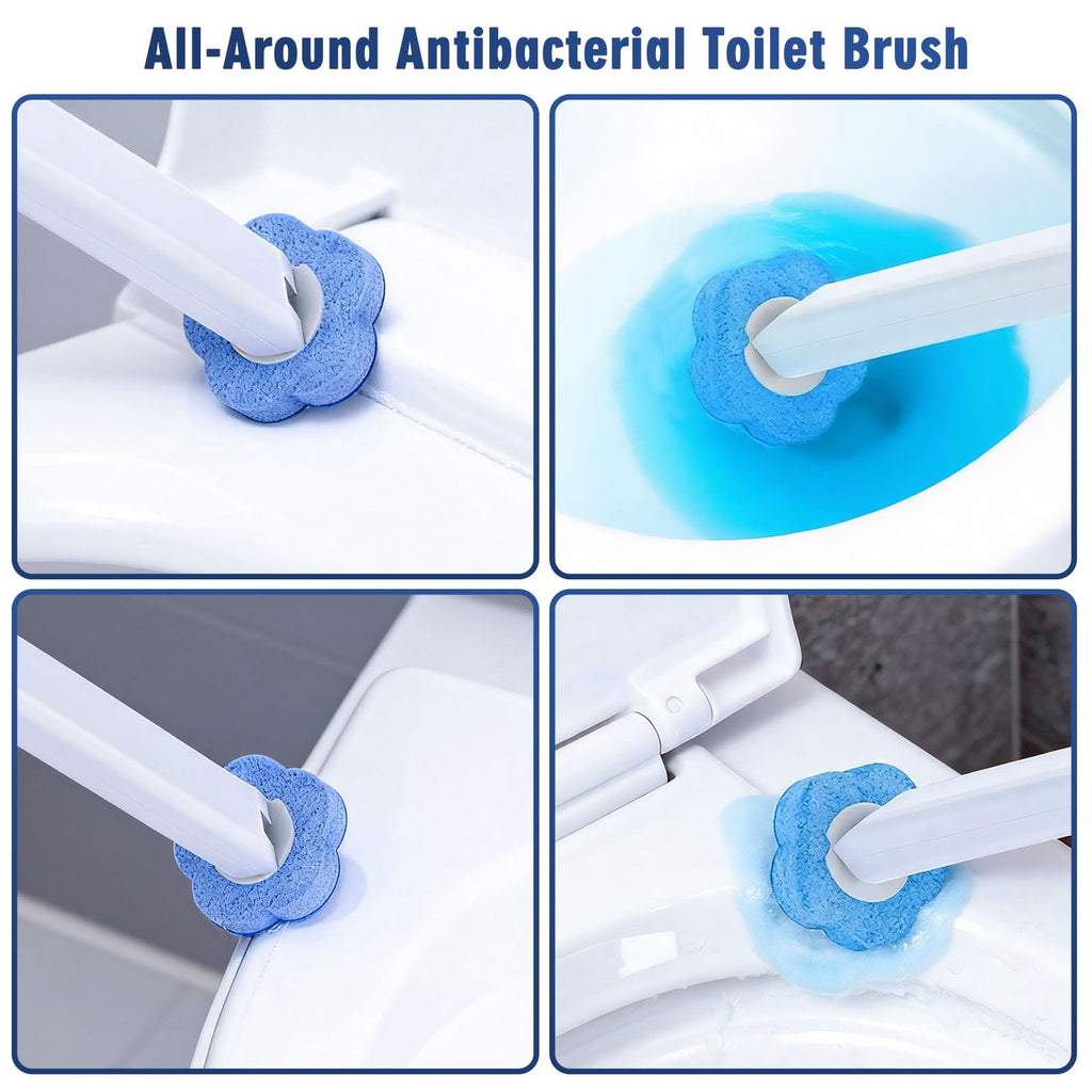 Disposable Toilet Brush,36pcs Wand Cleaner Refills,Wall Mounted Toilet Bowl Brush Holder Set Toilet Cleaning System for Bathroom Cleaning