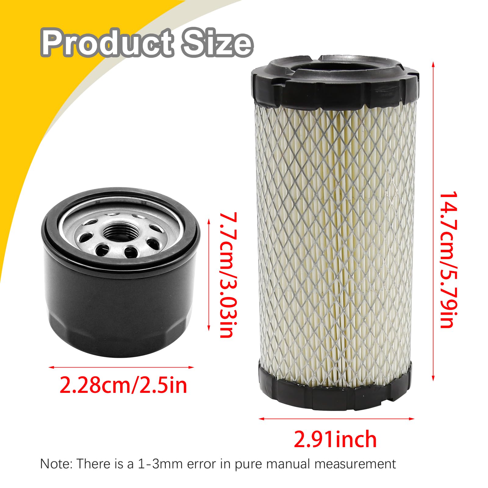 Hoypeyfiy Replaces LA125 Air Filter Tune Up Maintenance Service Kit replacement for John Deere LA115 D100 D110 D120 L100 E110 Lawn Tractor