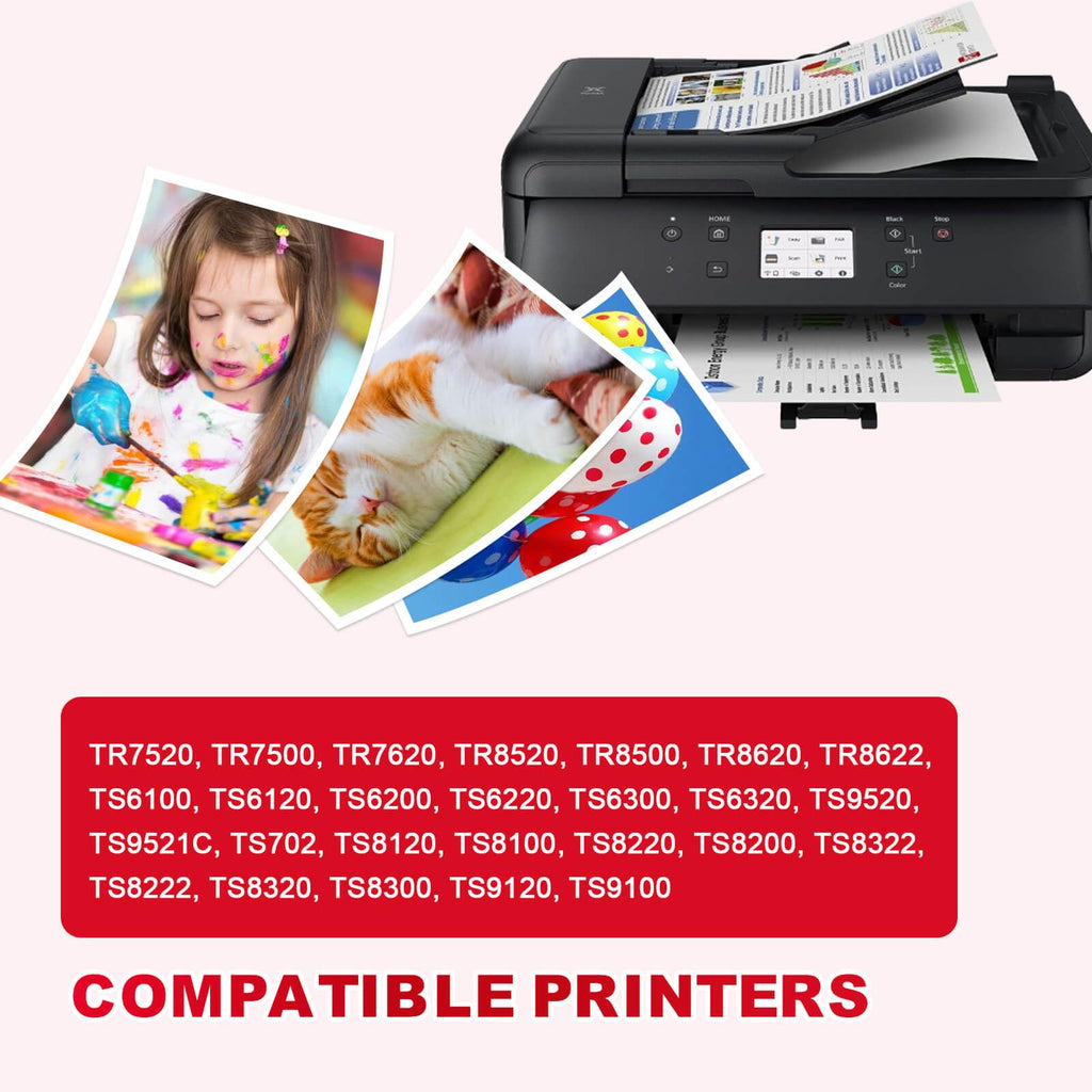 JoyPrinting PGI-280XXL CLI-281XXL Ink Cartridges Compatible with Canon TR8620a Ink 280 XXL 281 XXL Work for TS9521C TR8620 TR8622a TS6120 TR7520 TR8520 TR8500 TR8600 TS6220 TS9120