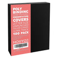 HOUYEE 12 Mil Sand-Textured Polycovers,Binding Presentation Cover for Business Report Covers,Lightly Textured Sand Finish,8.5x11 Inches,Letter Size,Pack of 100