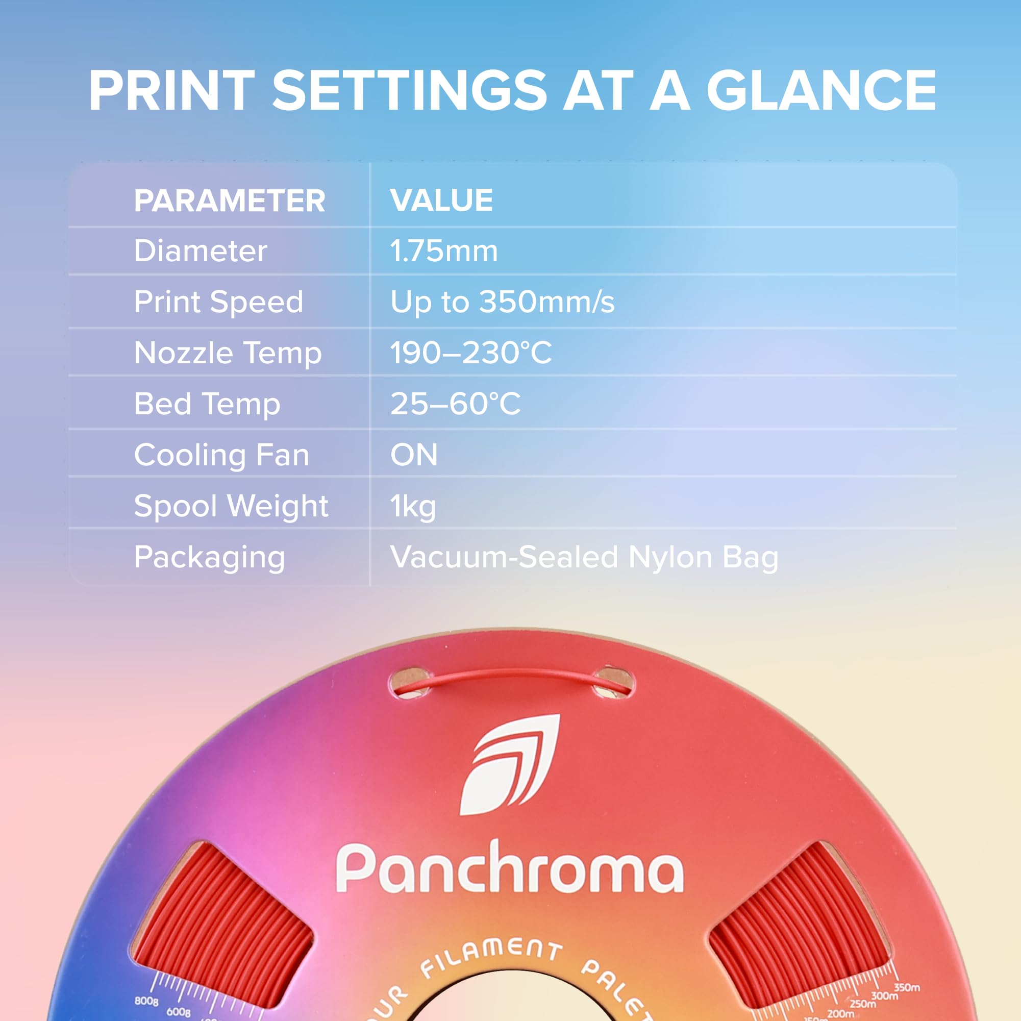 Polymaker Panchroma PLA White 3D Printer Filament, 1.75mm, 1kg Spool, Easy to Print, High Speed Printing, Tangle Free, AMS Compatible, Perfect for Toys, Decor, Miniatures, Models & Cosplay