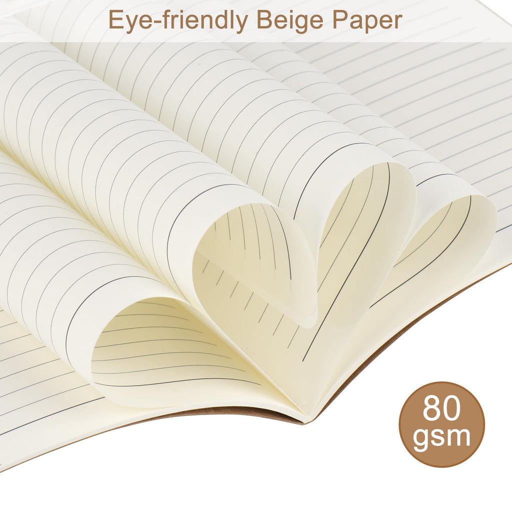 ZCZN 36 Pack A5 Lined Notebook, Jounural Kraft Notebooks 60 Pages(30 Sheets), 8.15 * 5.5 Inches Notebooks Bulk, Diary, Subject, Memo Notebbos for Work, School, Office
