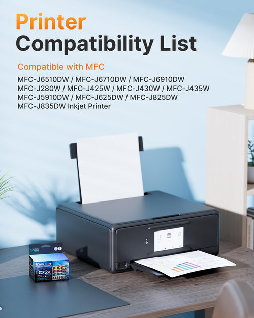 20 Pack E-Z Ink LC75XL Ink Cartridges Compatible for Brother LC75 Ink Cartridge LC 75 LC71 LC79 XL to Use with Brother MFC-J430W MFC-J6510DW MFC-J6710DW (8 Black, 4 Cyan, 4 Magenta, 4 Yellow)