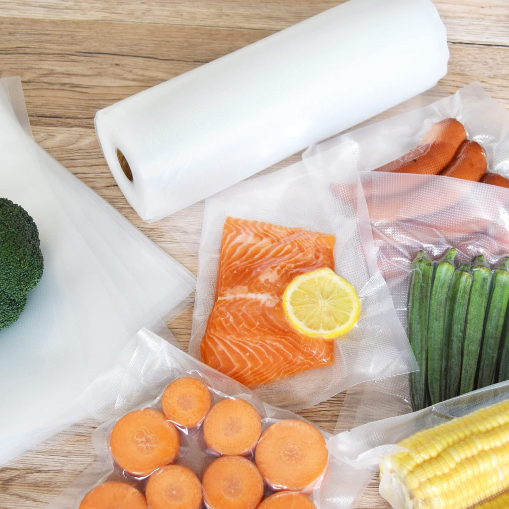 Deefre Vacuum Sealer Bags 2 Rolls 8"x50' Commercial Grade Food Saver Bags for Seal a Meal, BPA Free, Heavy Duty, Great for vac Storage, Meal Prep or Sous Vide