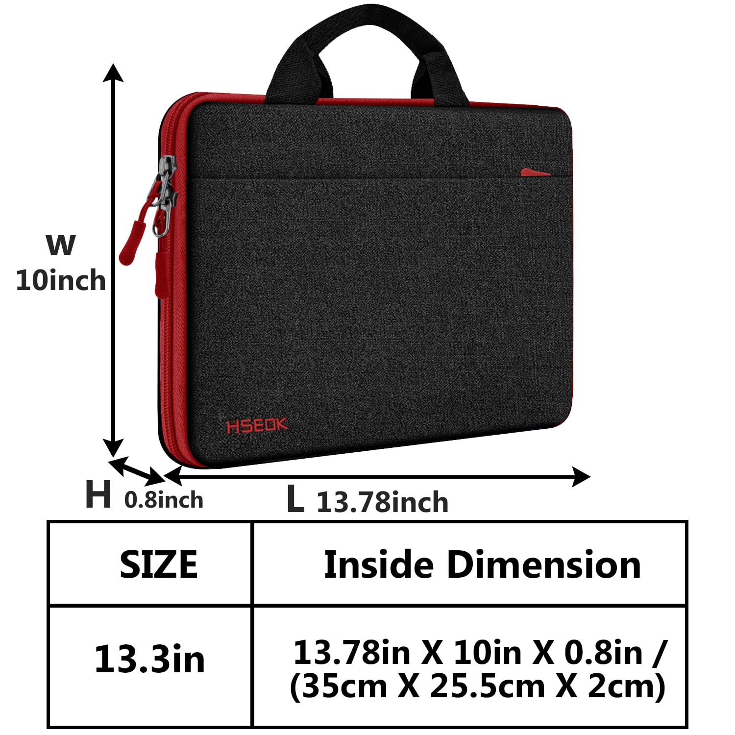 Hseok Laptop Sleeve 13-14 Inch Case Briefcase Compatible with MacBook Pro 14 inch M4/M3/M2/M1 All Model of 13.3 Inch Mac Air/Pro, XPS 13 14, Most Popular 13"-14" Notebooks,B01k03