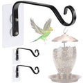 DECOHS 3 Pcs Window Bird Feeder Hanger Hooks - Strong Load-Bearing, Wind Chimes & Plants Mounted