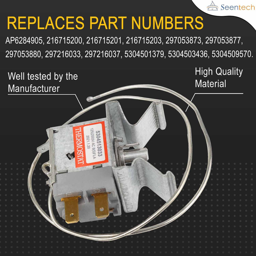 5304513033 Refrigerator Temperature Control Thermostat - Repalces: 297216037 5304503436 216715200 297216033