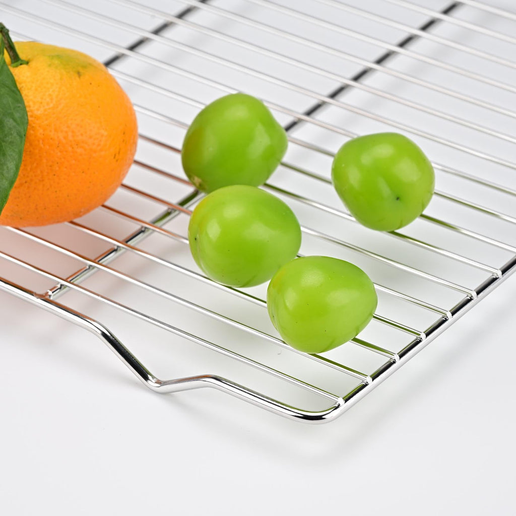 Mlintech Cooling Rack,2-Pack Heavy-Duty Stainless Steel Wire Rack for Cooking - Oven Baking Rack for Half Sheet Pans, Bread, Dishwasher Safe & Non-Toxic Metal Grates (16.5"x11.5"x0.6")