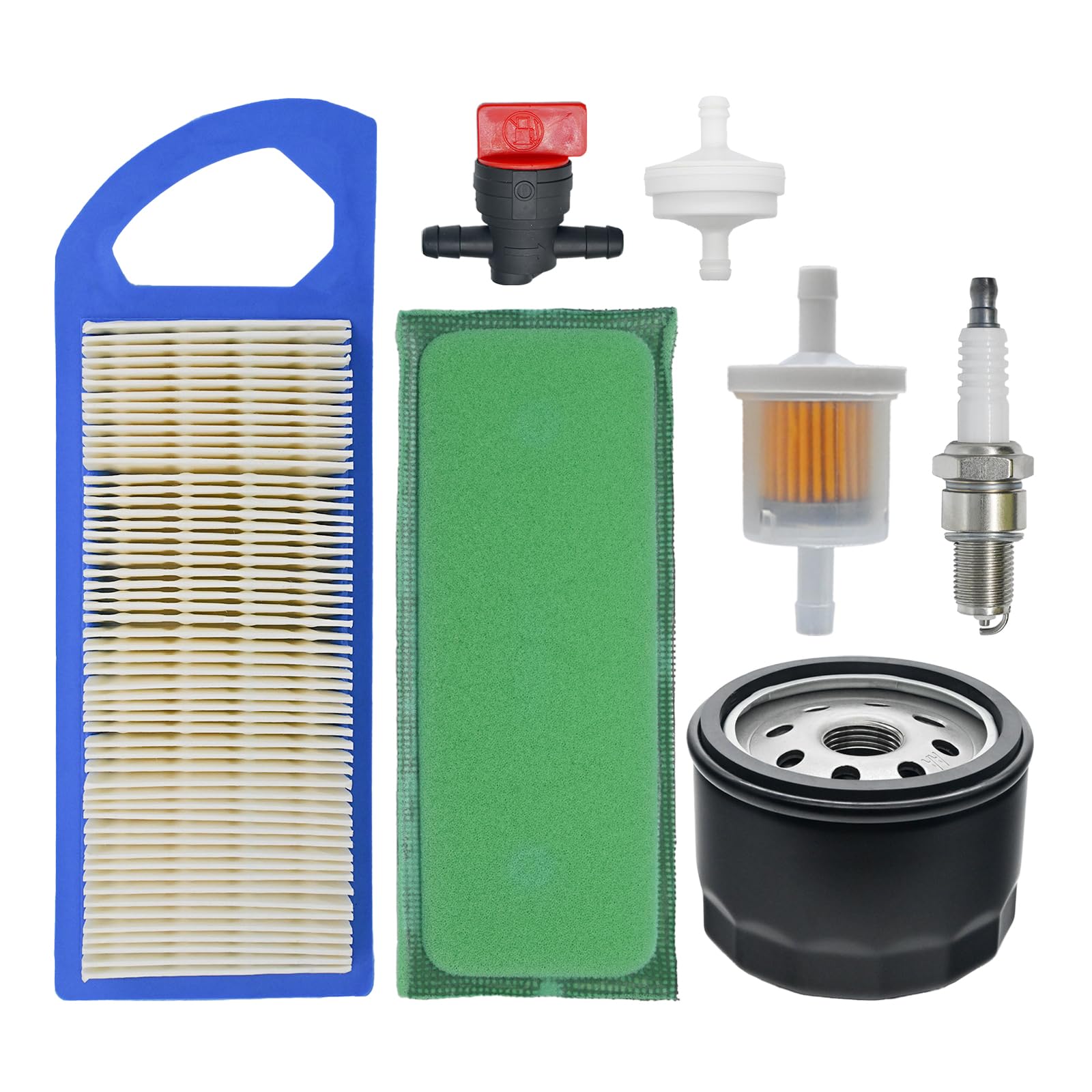 GY20573 697153 Air Filter Replacement for John Deere L100 LA105 LA110 LA100 LA115 L105 L107 Lawn Mower Engine, Replacement for BS 698083 795115 794422 697014 Air Cleaner Oil Filter Kit