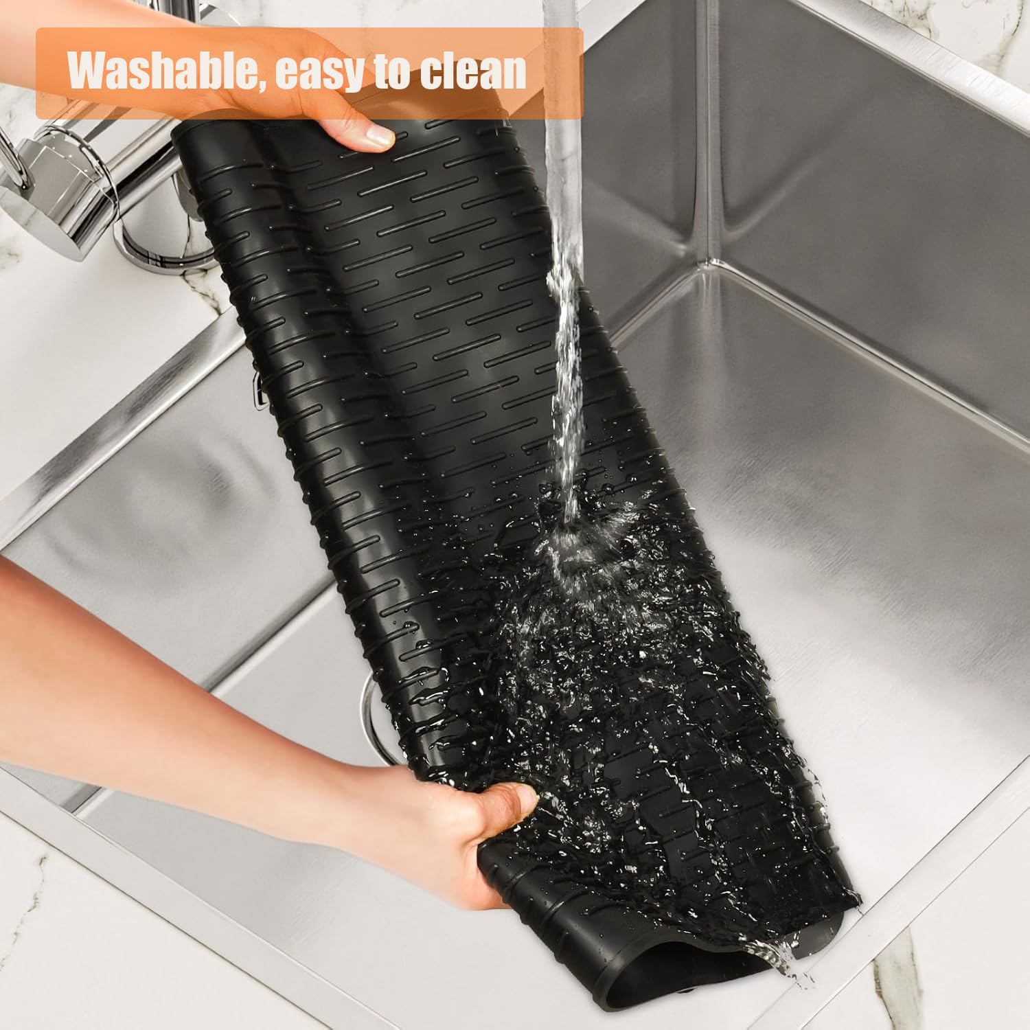 Eazmate Silicone Stove Top Cover for Electric Stove 28 x 20 Inch, Silicone Mat Protector for Extra Kitchen Space, Heat Resistant Stovetop Cover, Black