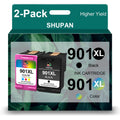 901XL Ink Cartridges Black and Color Combo Pack Replacement for HP 901 901 XL Ink Work with OfficeJet J4680 J4580 J4550 J4500 J4660 J4640 4500 G510n (2 Packs)