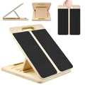 Portable Wooden Slant Board, Calf Stretcher Slant Board, Desk Foot Rest, Squat Wedge for Calf Stretching, Adjustable Non-Slip Slanted Board, Calf Stretcher for Squats, Calf, Ankle, and Foot Stretching