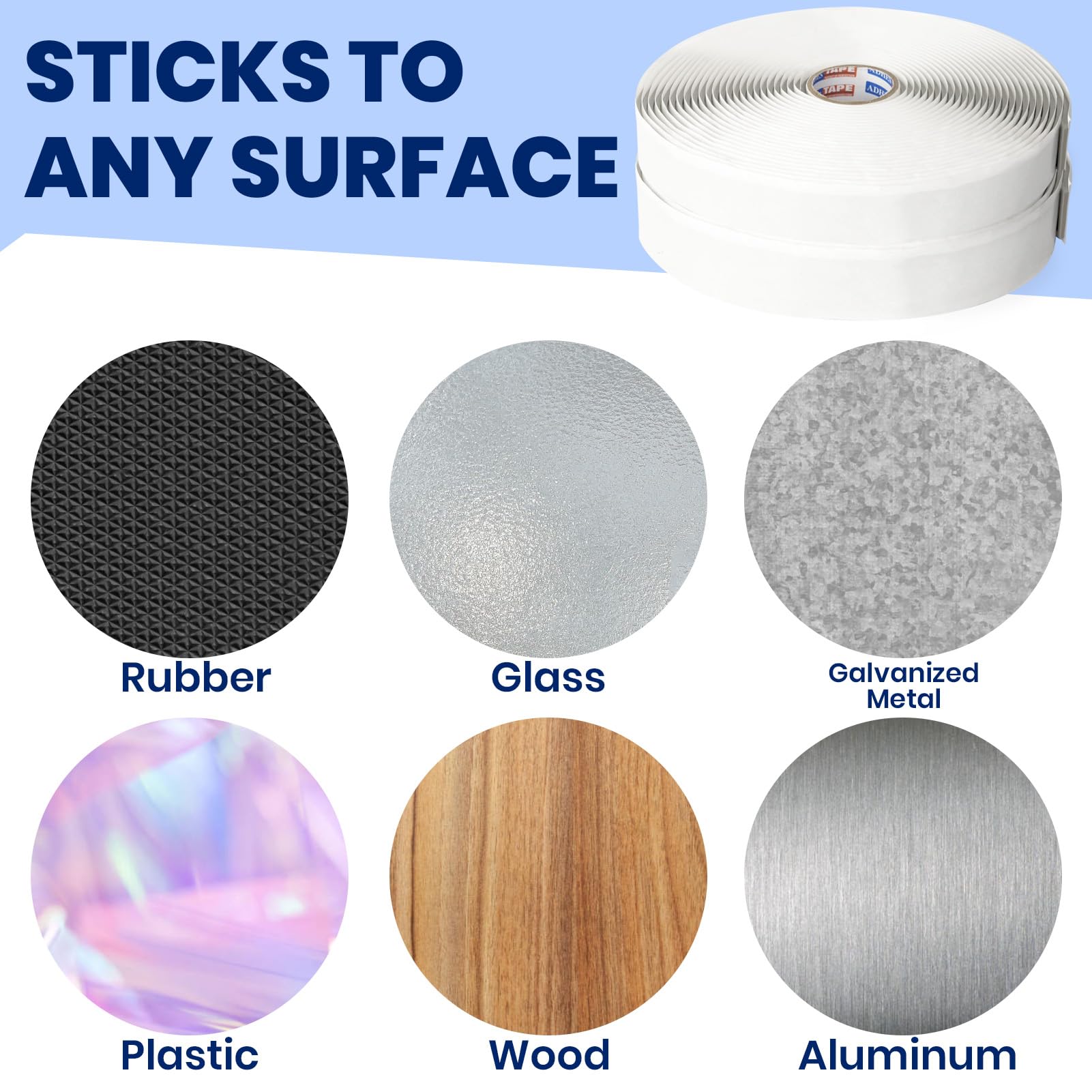 ADHES Premium Butyl Sealant Tape 1" x 30 'x 1/8" White Butyl Rubber Sealant Tape for RVs, Vehicles, Marine and Home Repair – Ideal for Headlights, Windows, Doors, and Windshields