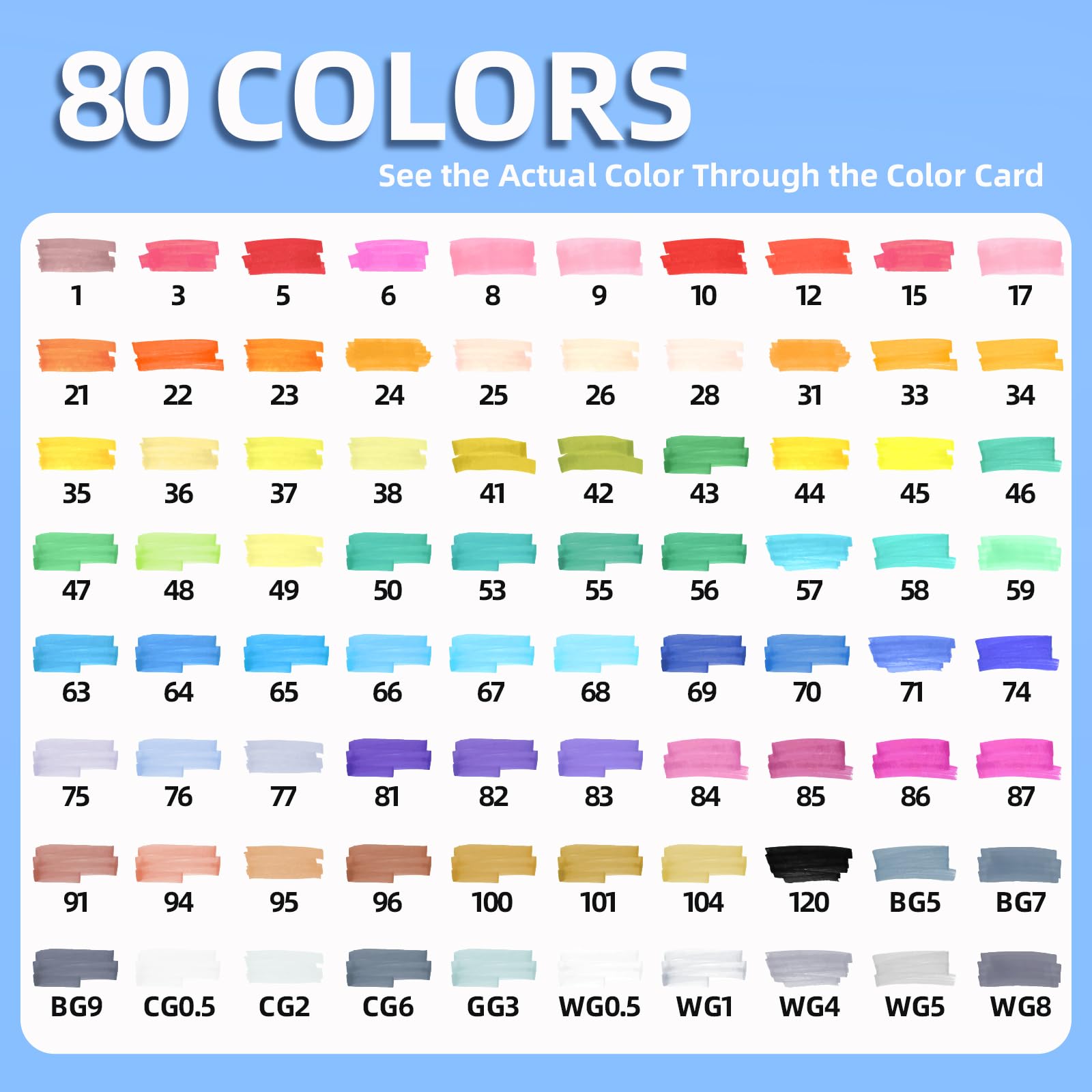Flavery 80 Colors Alcohol Markers Set, Fine & Chisel Tip Art Markers Permanent for Drawing, Coloring & Painting with Carry Case, Ideal Art Supplies Gift for Adults & Beginner Artists