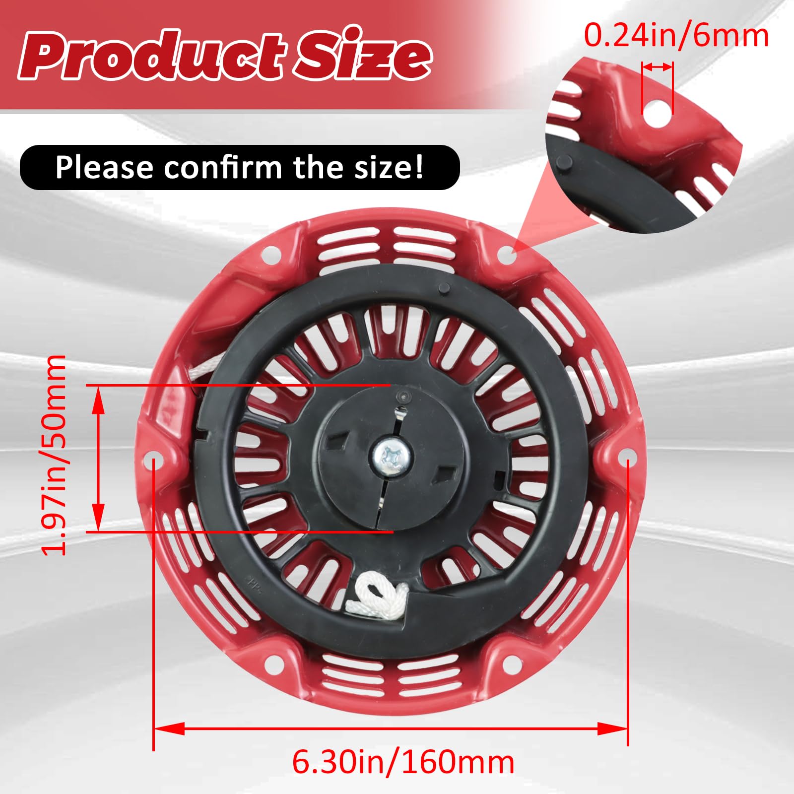 GX160 Pull Start Assembly Compatible with Honda GX120 GX200 5.5HP 6.5HP Engine Replacement Parts 28400-Z4M-306ZB 27400-Z1T-702 Recoil Starter (Curved Steel Rod Pawls)