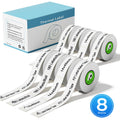 Compatible with NELKO P21 Label Maker Tape, 14x40mm (0.55"x1.57"), Standard Laminated Office Labeling Tape Replace for NELKO P21,NADAIIN N12, ORGBRO X1, ORGSTA S001, 180 Labels/Roll, 8-Rolls, White