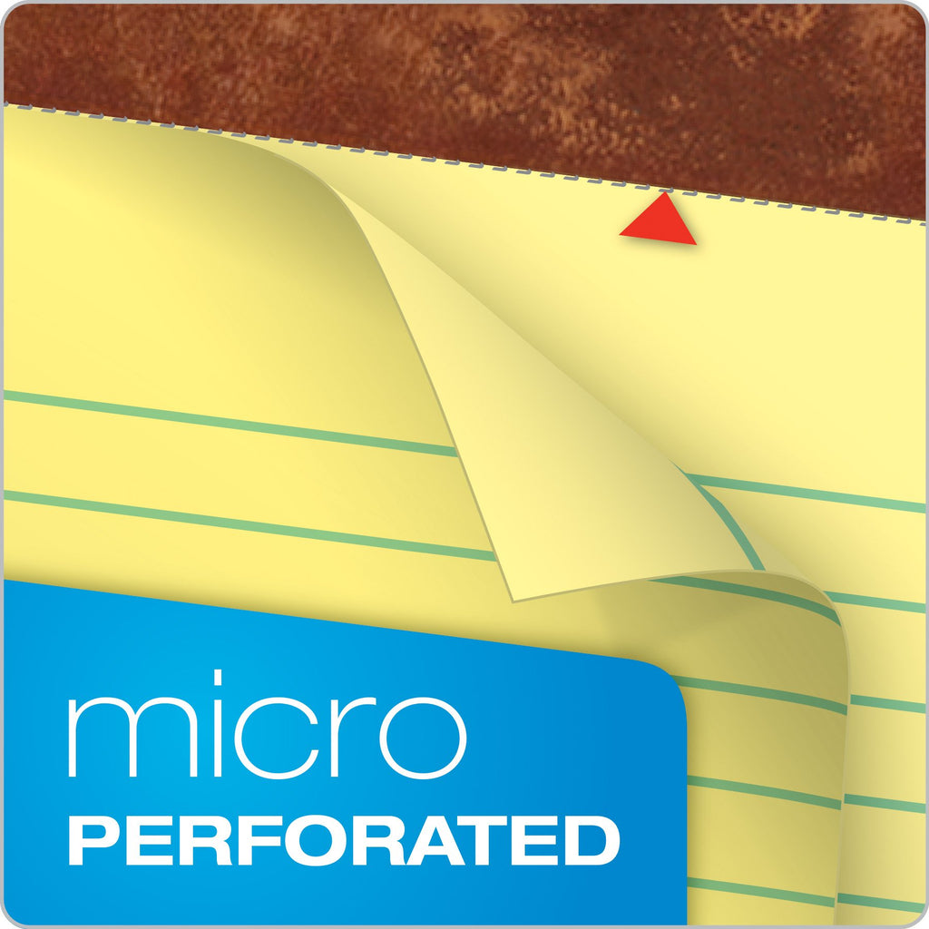 Tops 7532 Letr-Trim Perforated Top Letter Size Canary 50 Sheet Legal Pad, 12-Pack