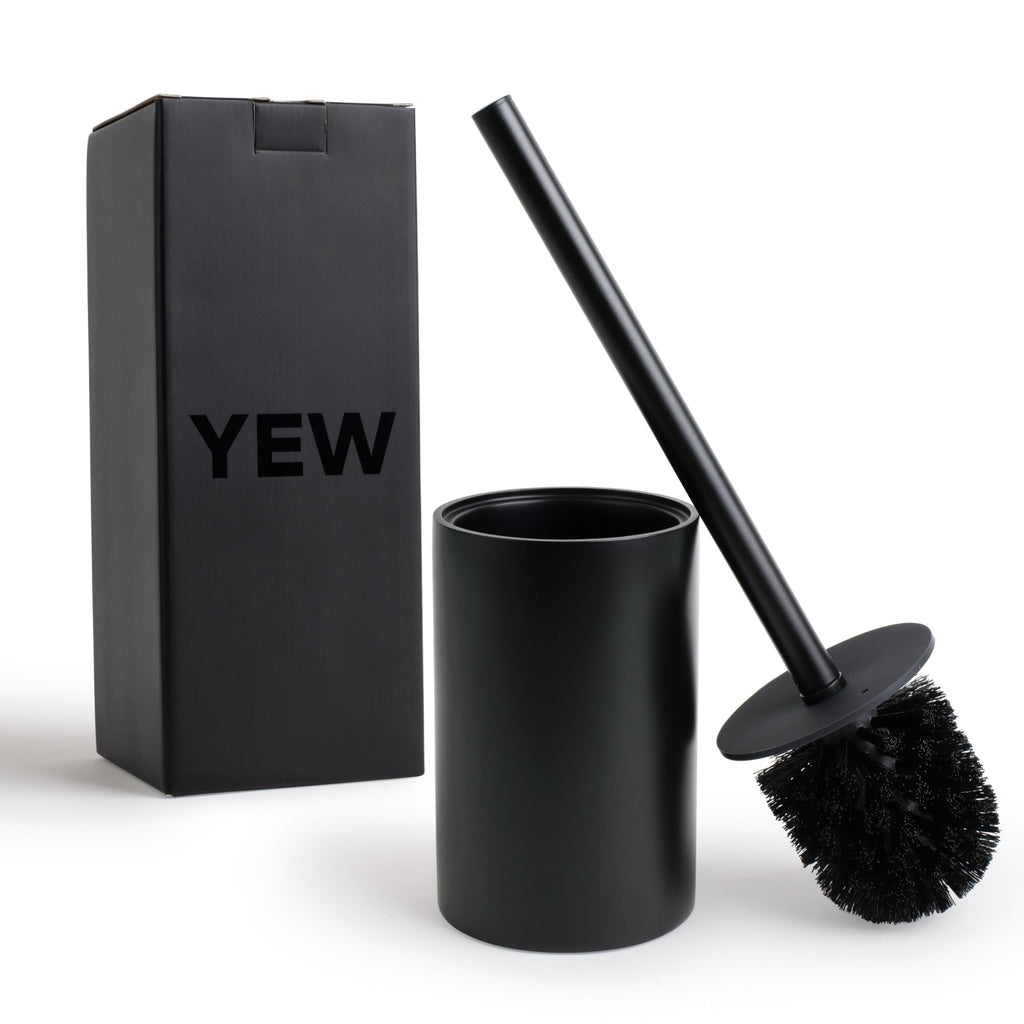 Matte Black Toilet Bowl Brush for Bathroom with Holder - Sleek Design, Sturdy, and Durable