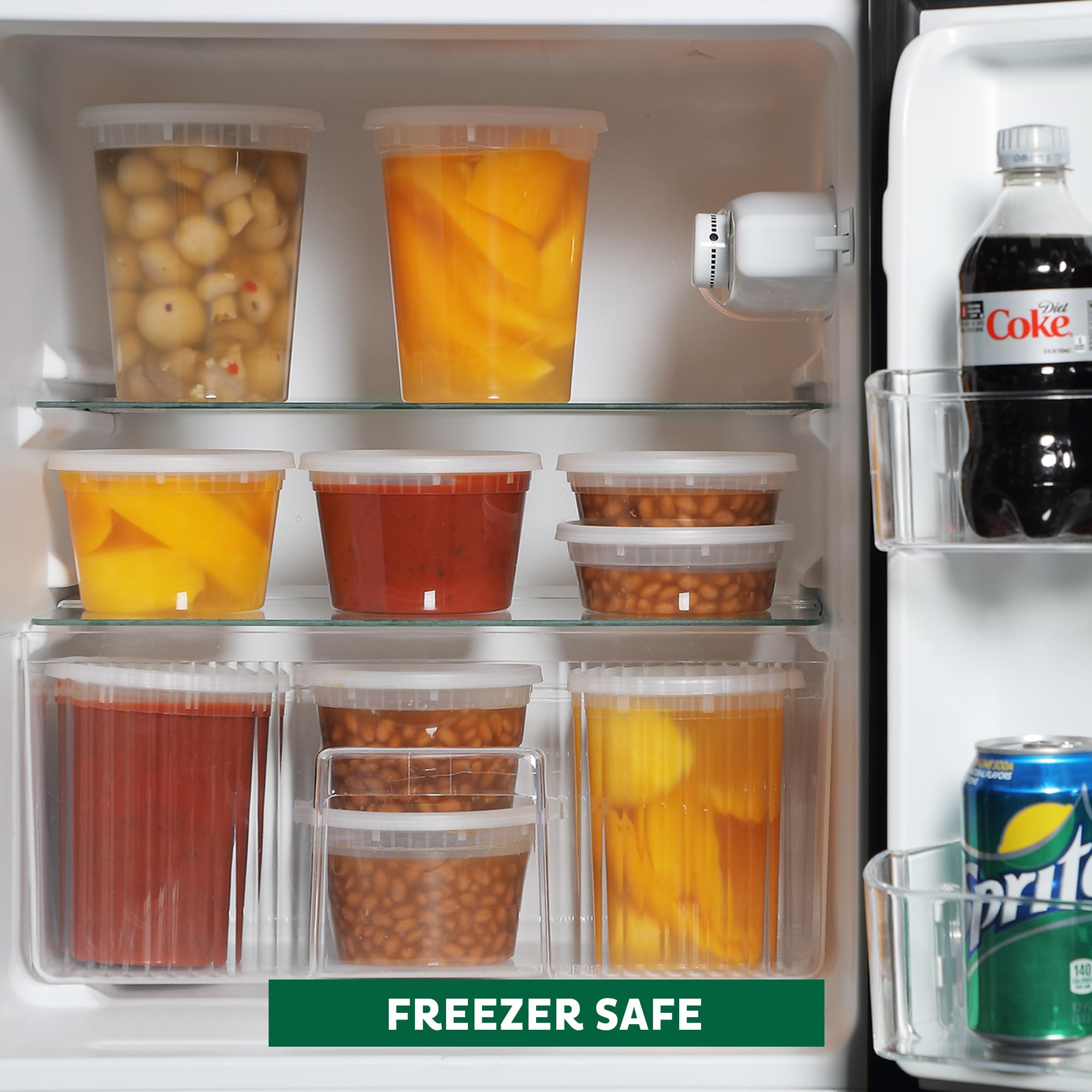Freshware 16 oz Plastic Food Storage Containers with Airtight Lids - Restaurant Deli Cups, Foodsavers, Baby, Bento Lunch Box, 21 Day Fix, Portion Control, and Meal Prep Containers (Pack of 36)
